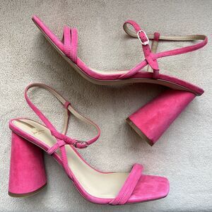 Sam Edelman Kit Dahlia Pink Strappy Sandal Women’s 11‎ Block Heel Barbie Wicked